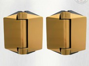 Polaris Hydraulic Hinge Set - Glass to Glass - Brushed Brass